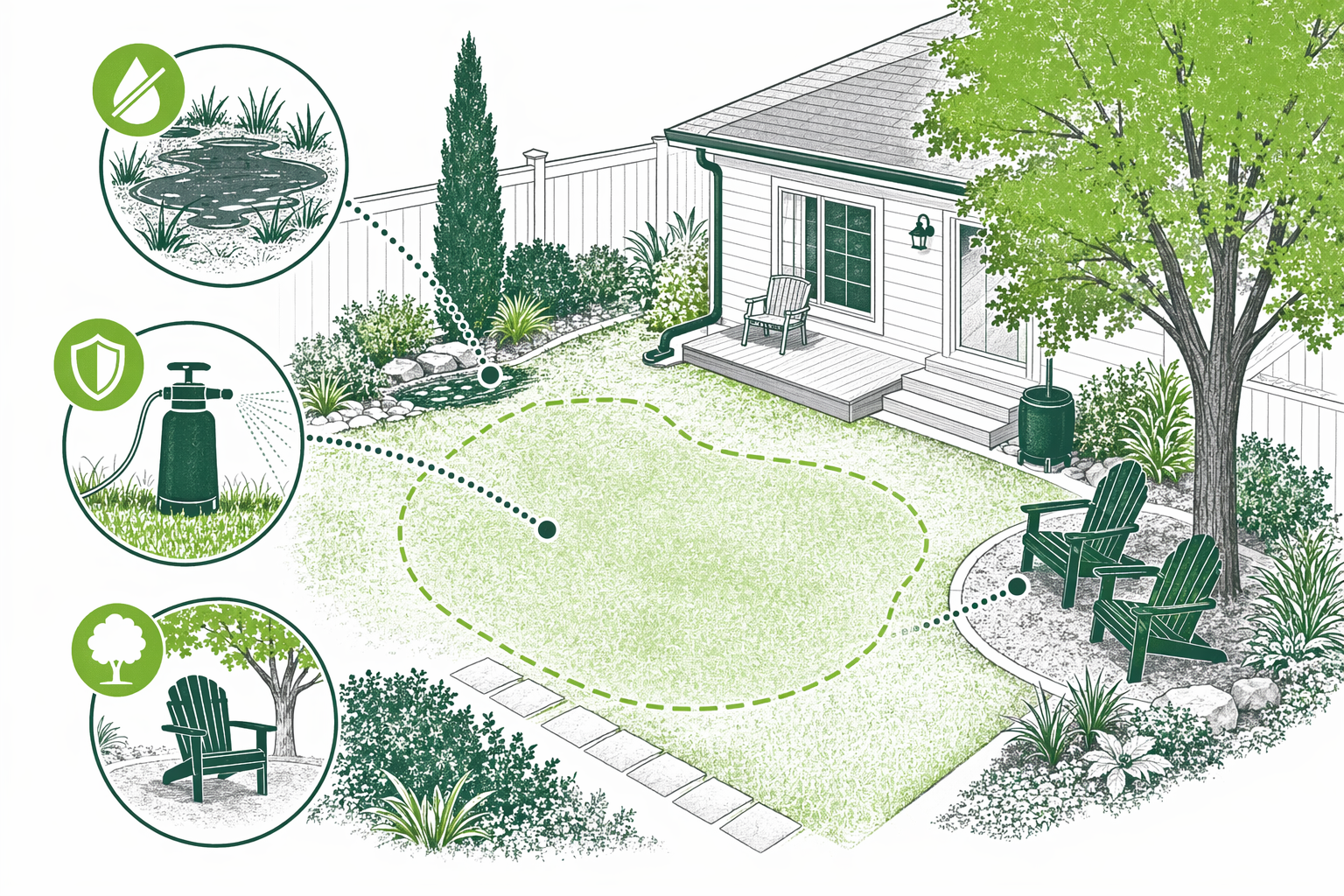 Illustration for: Mosquito & yard pest control