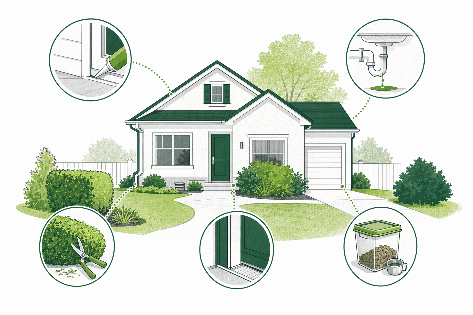 Illustration for: How to prevent pests around the home